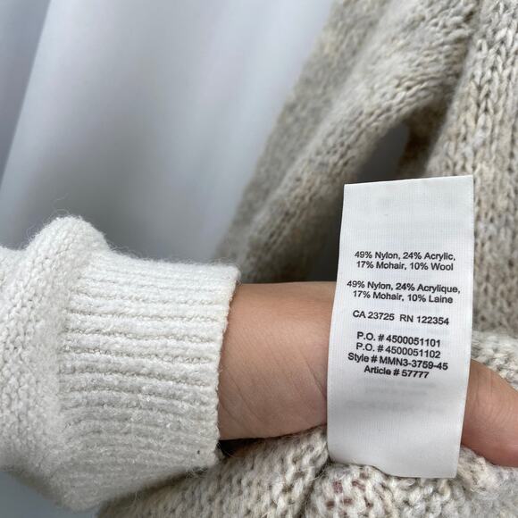 Aritzia Golden TNA Oatmeal mock neck oversized sweater - Picture 6 of 9